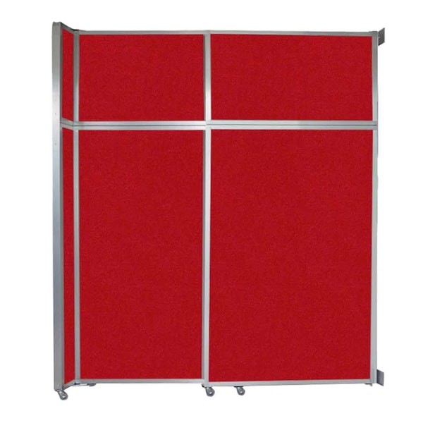 Operable Wall Sliding Room Divider 6'10" x 8'5-1/4" Red Fabric